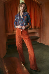 Pantalon Idéaliste en velours Citrouille - Soi Paris