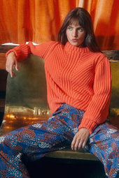 Pull Envoutant en laine Orange Jupiter - Soi Paris