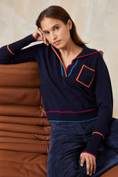 Pull Paolo Bleu Profond - Soi Paris