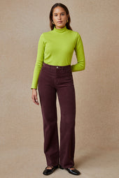Pantalon Idéaliste en velours Cappuccino - Soi Paris