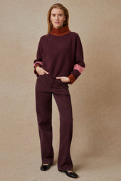 Pantalon Idéaliste en velours Cappuccino - Soi Paris