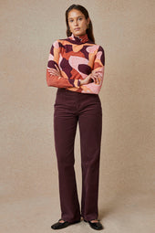 Pantalon Idéaliste en velours Cappuccino - Soi Paris