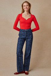 Pantalon IdÃ©aliste Denim DÃ©lavÃ© - Soi Paris