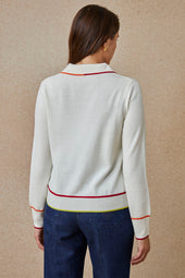 Pull Paolo Ecru en Laine - Soi Paris