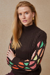 Pull Espiègle Mocha - Soi Paris