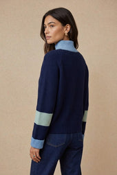 Pull Audacieuse Bleu Polaire en Laine