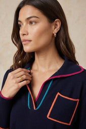 Pull Paolo Bleu Profond