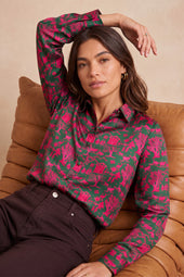 Chemisier Chalet sur Olivia, mannequin taille 36 #taille Olivia porte une taille 36