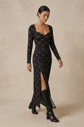 Robe Grand Cœur Jardin Brodé
