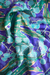 Foulard en soie Myrtille
