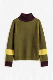 Pull Audacieuse Olive en Laine