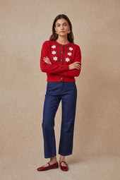 Cardigan Sissi Rouge en Laine