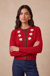 Cardigan Sissi Rouge en Laine