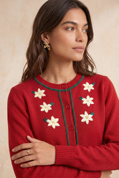 Cardigan Sissi Rouge en Laine