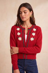 Cardigan Sissi Rouge en Laine