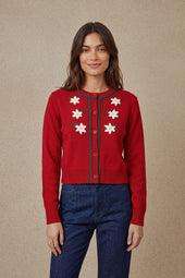 Cardigan Sissi Rouge en Laine