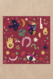 Foulard en soie Soi x Leona Rose