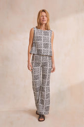 Pantalon Anasa Fusion Noir et Blanc - Soi Paris