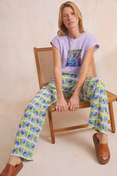 Pantalon Olympe en soie Positano - Soi Paris