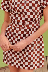 Robe GaÃ¯a Echec et Mat Chocolat - Soi Paris