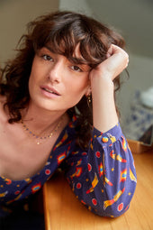 Blouse Bohémienne Rocket Lipstick Bleu - Soi Paris
