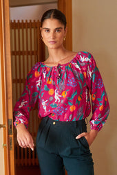 Blouse Radieuse en soie Astro Tennis - Soi Paris