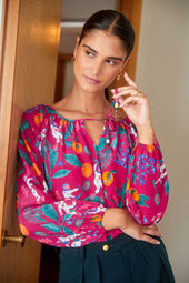 Blouse Radieuse en soie Astro Tennis - Soi Paris