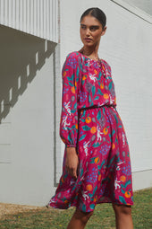 Robe Radieuse en soie Astro Tennis - Soi Paris