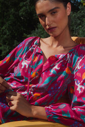 Robe Radieuse en soie Astro Tennis - Soi Paris